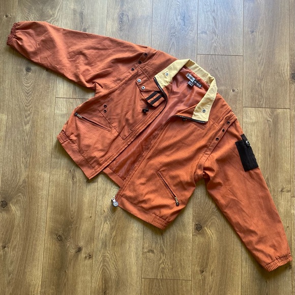 jamie sadock Jackets & Blazers - Jamie Sadock Orange Black Zip Up Jacker Women’s Medium Golf Activewear